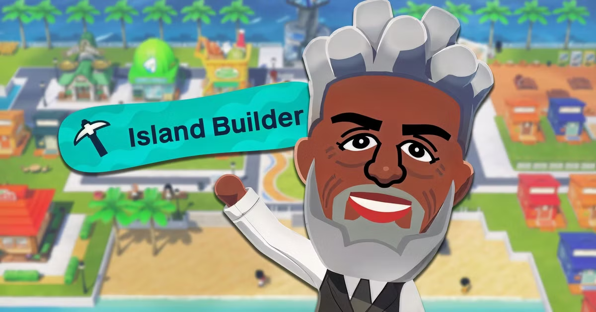 Island Builder character introducing new island